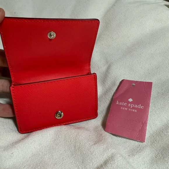 Kate Spade Red Trifold Wallet NWT - Picture 5 of 5